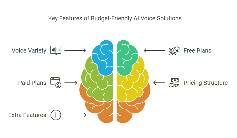 Budget-friendly AI voice solutions offer a variety of voices and flexible pricing.